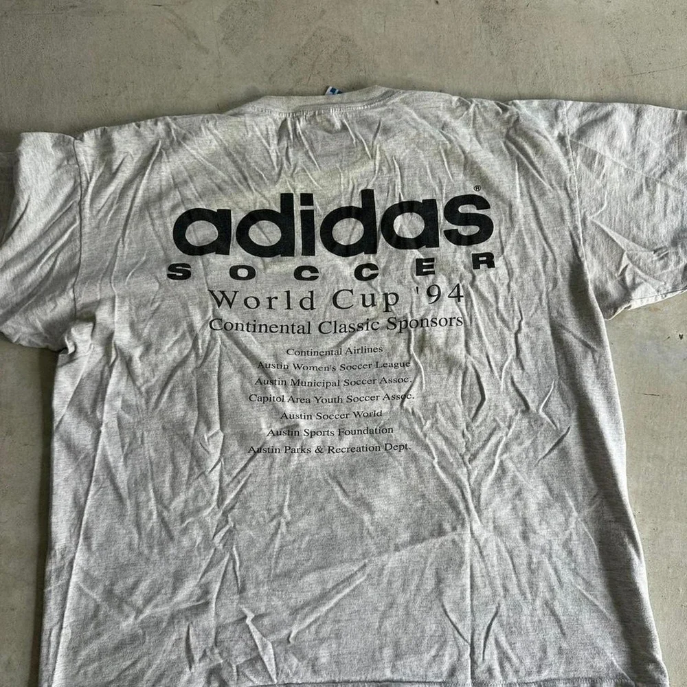 Vintage 90s Adidas Soccer World Cup T Shirt Size XL